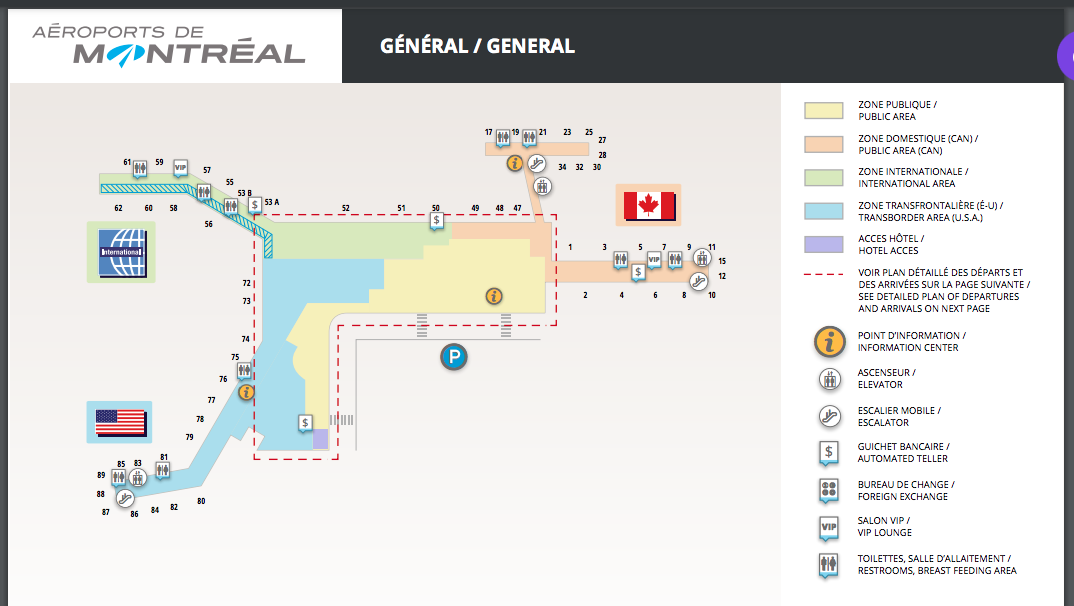 Montreal Airport Map PDF Download